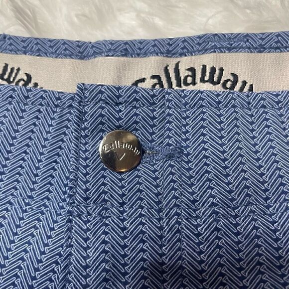 Callaway Mens Shorts Active Waist Performance Blue Golf Pegs Size 36 Stretch - Picture 2 of 10